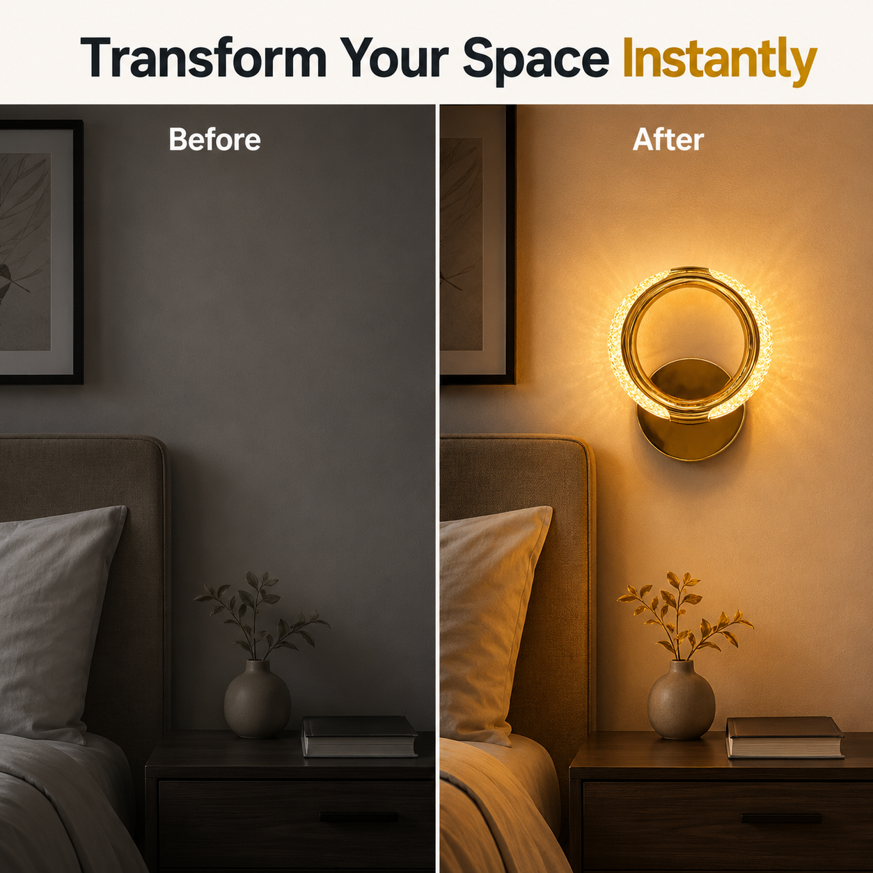 Modern Crystal LED Wall Sconce Light for Luxury Interiors