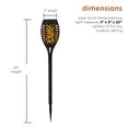 “Solar flame torch light dimensions  3 x 20 inches with bright flickering LED for outdoor décor and landscape use”