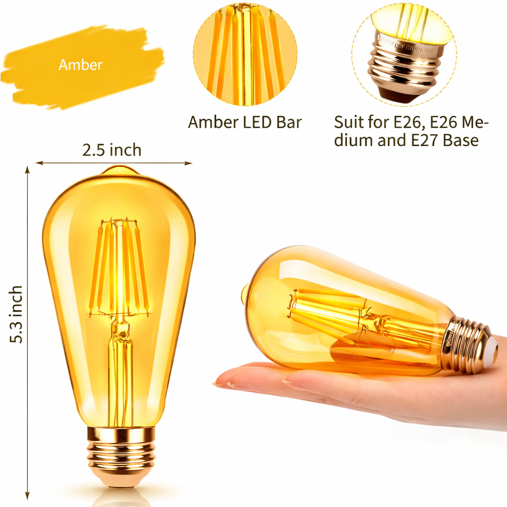 Classic Edison LED bulb for living room décor