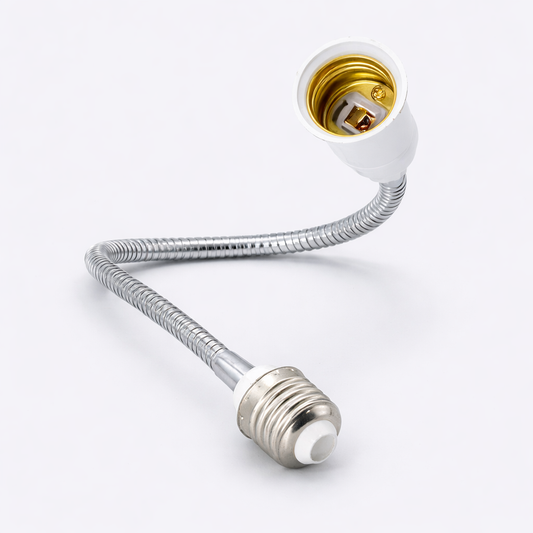 E27 flexible spring holder adapter with metal shaft