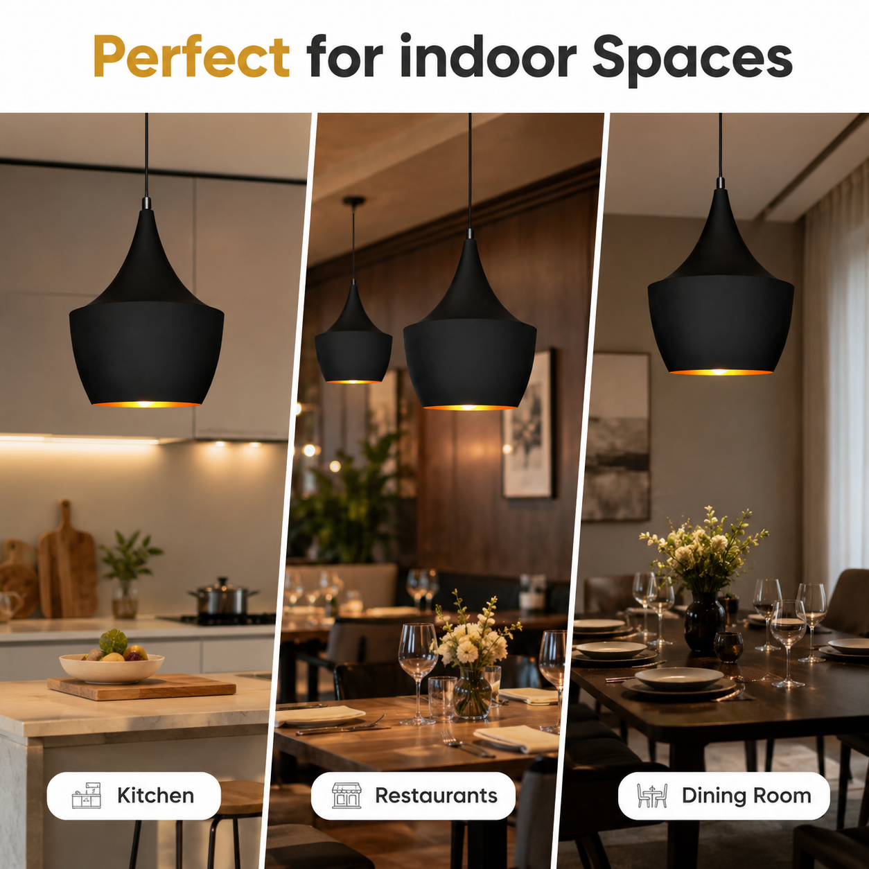 Luxury indoor ceiling pendant lamp with warm ambient lighting