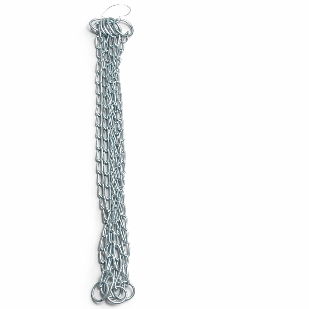 “Galvanized steel chandelier hanging chain with metal ring”