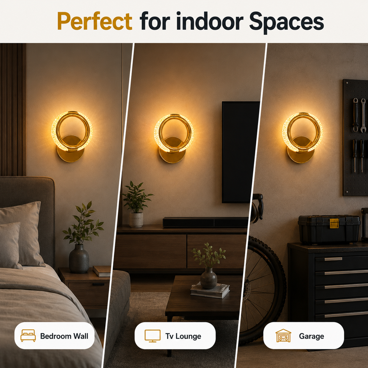 Modern Crystal LED Wall Sconce Light for Luxury Interiors