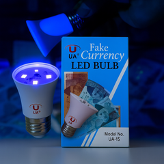 UA-15 Fake Currency Detector LED Bulb – UV Light Verification Lamp