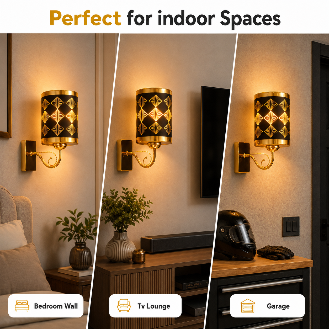 Metal Wall Sconce Light with Decorative Shade for Interiors