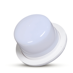 White light bulb on a white background