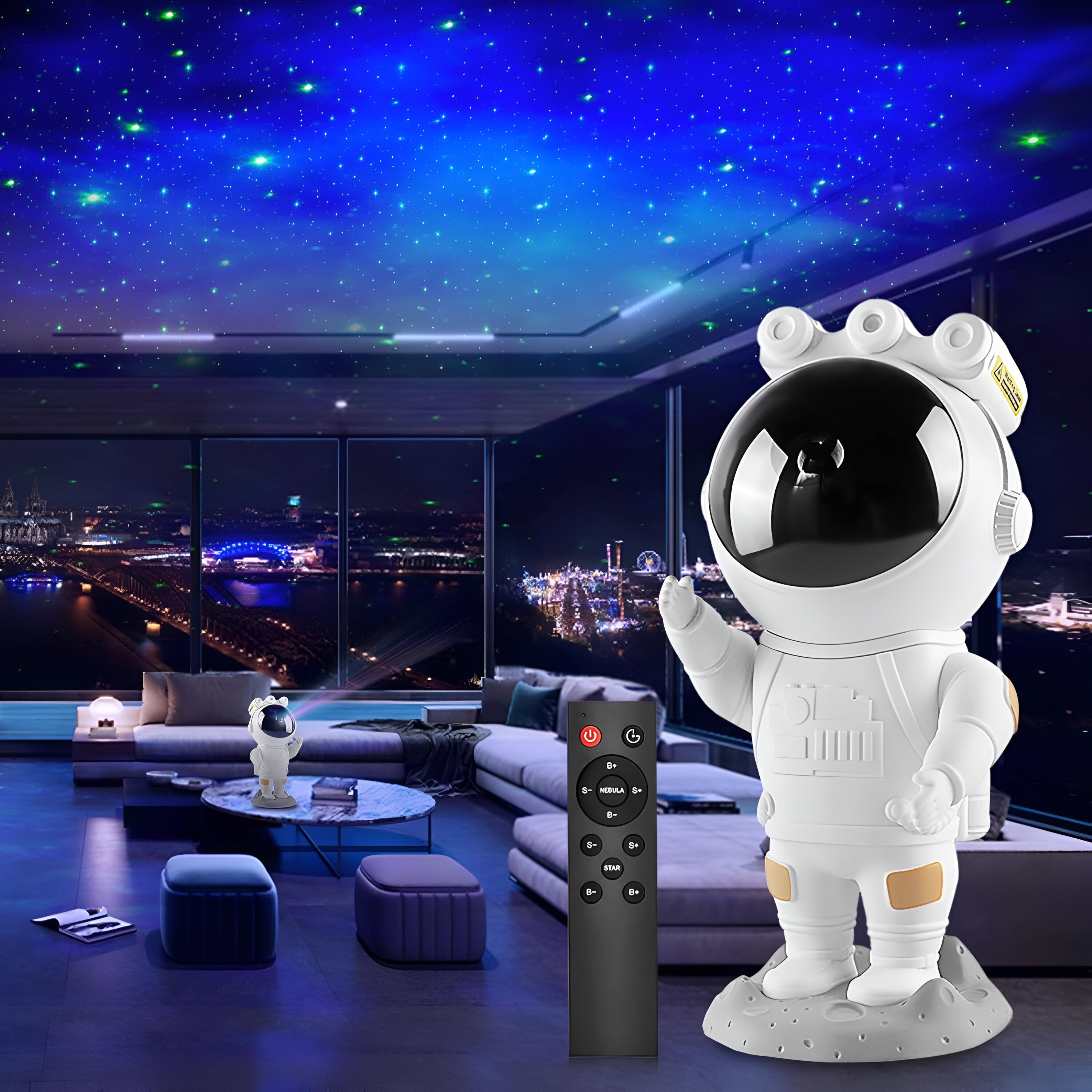 astronaut projector galaxy starry sky night light