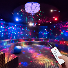 Chandelier Ceiling Lamp Color Changing with Music System, MP3 with 2 remotes.