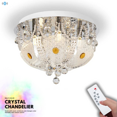 Chandelier Ceiling Lamp Color Changing with Music System, MP3 with 2 remotes.