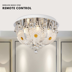 Chandelier Ceiling Lamp Color Changing with Music System, MP3 with 2 remotes.