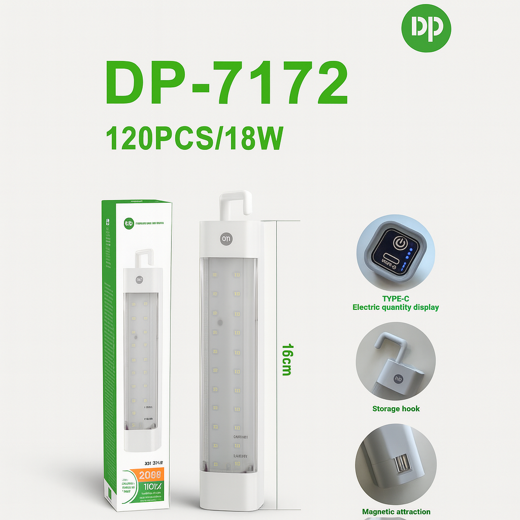 DP-7172 18W LED emergency light with Type-C charging port