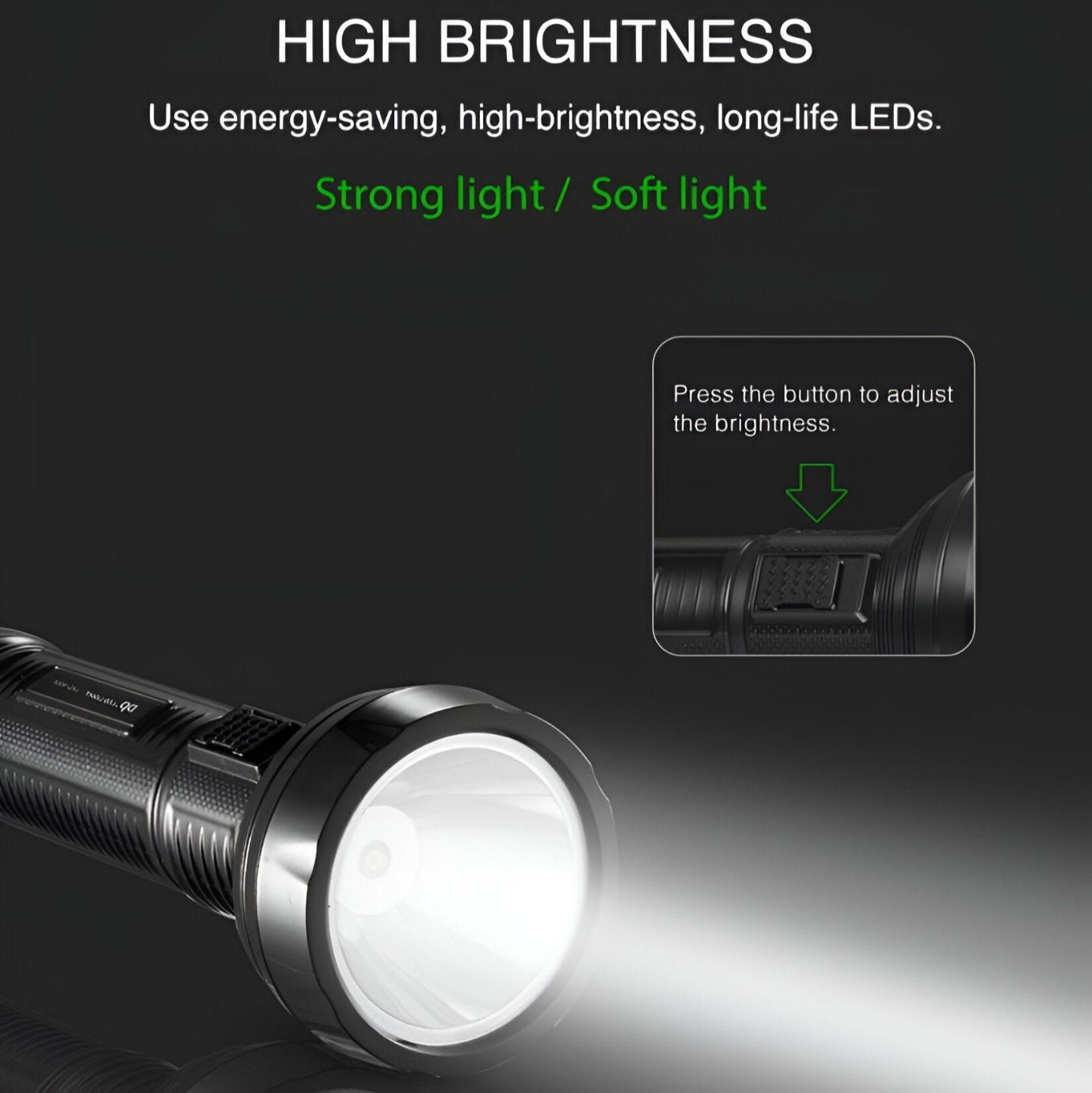 DP Rechargeable Flashlight Torch - High-Performance, Portable Lighting Solution