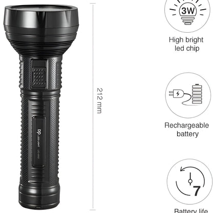 DP Rechargeable Flashlight Torch - High-Performance, Portable Lighting Solution