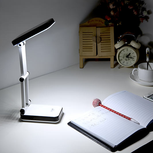 Portable White Foldable Desk Lamp 2 in 1