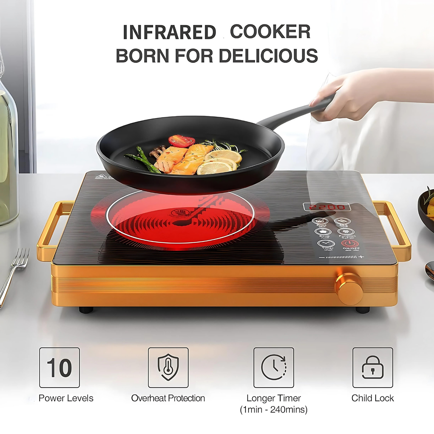 Infrared Electric Stove with Overheat Protection – Portable Room Stove