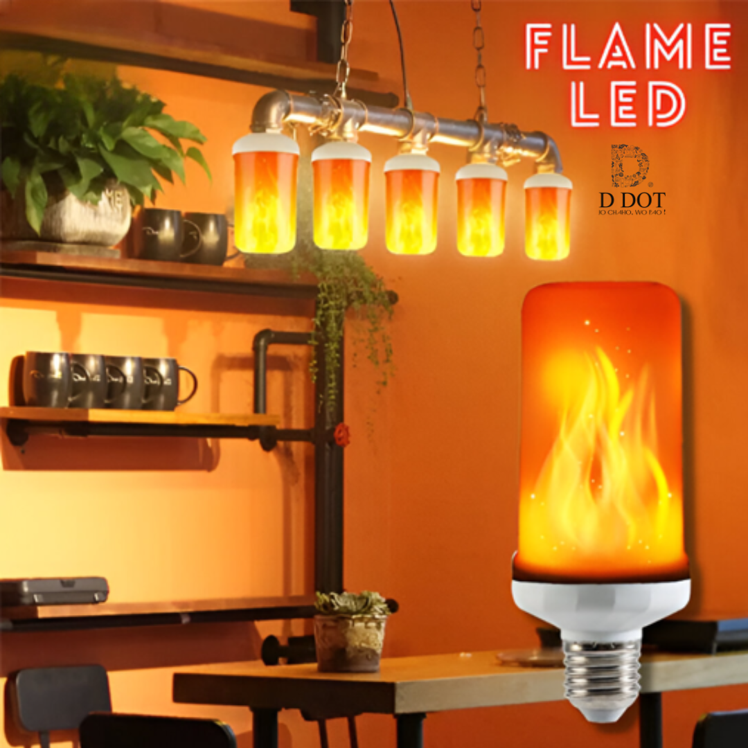 "LED Flame Effect Light Bulbs - 4 Modes with Upside Down Effect for Atmospheric Lighting"