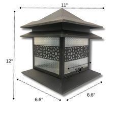 Lantern-Inspired Urban Column Light – Premium Black Finish