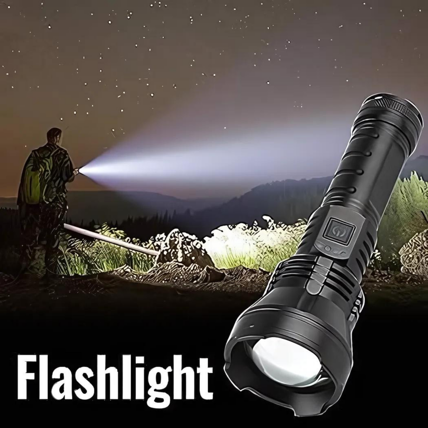 DP Rechargeable Flashlight Torch - High-Performance, Portable Lighting Solution