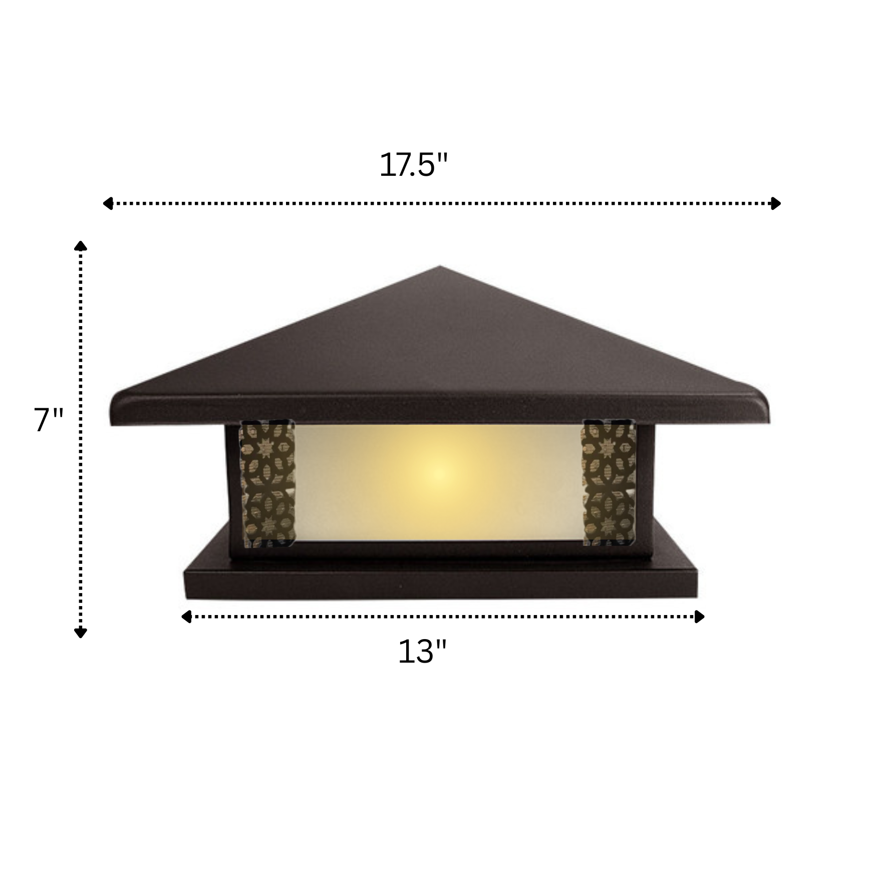 Gate Lamp Unbreakable Pillar Globe for Garden