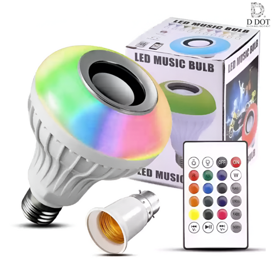 3-in-1 Music LED Bulb with Bluetooth Speaker & Remote | Transform Your Space with Sound & Light | Shop Now