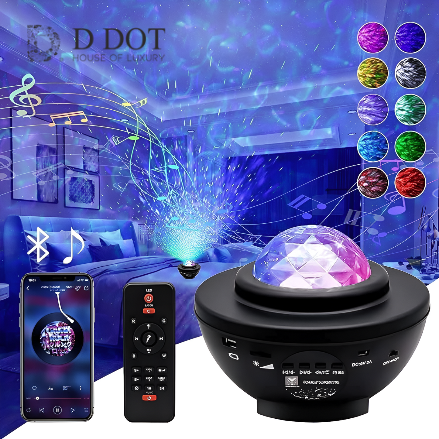 3-in-1 Galaxy Light Projector & Bluetooth Speaker | Star Light for Nursery, Bedroom, Parties, & Weddings | Shop Now on Shopify