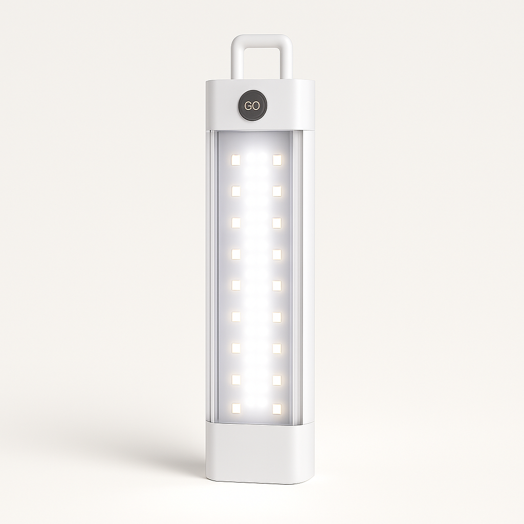 Rechargeable LED emergency light DP-7172 with 120 LEDs and Type-C charging.