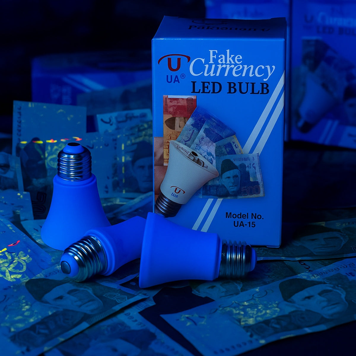 UA Fake LED UV bulb for detecting counterfeit currency notes