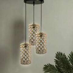 3-Lights Round Cluster Cylinder Chandelier