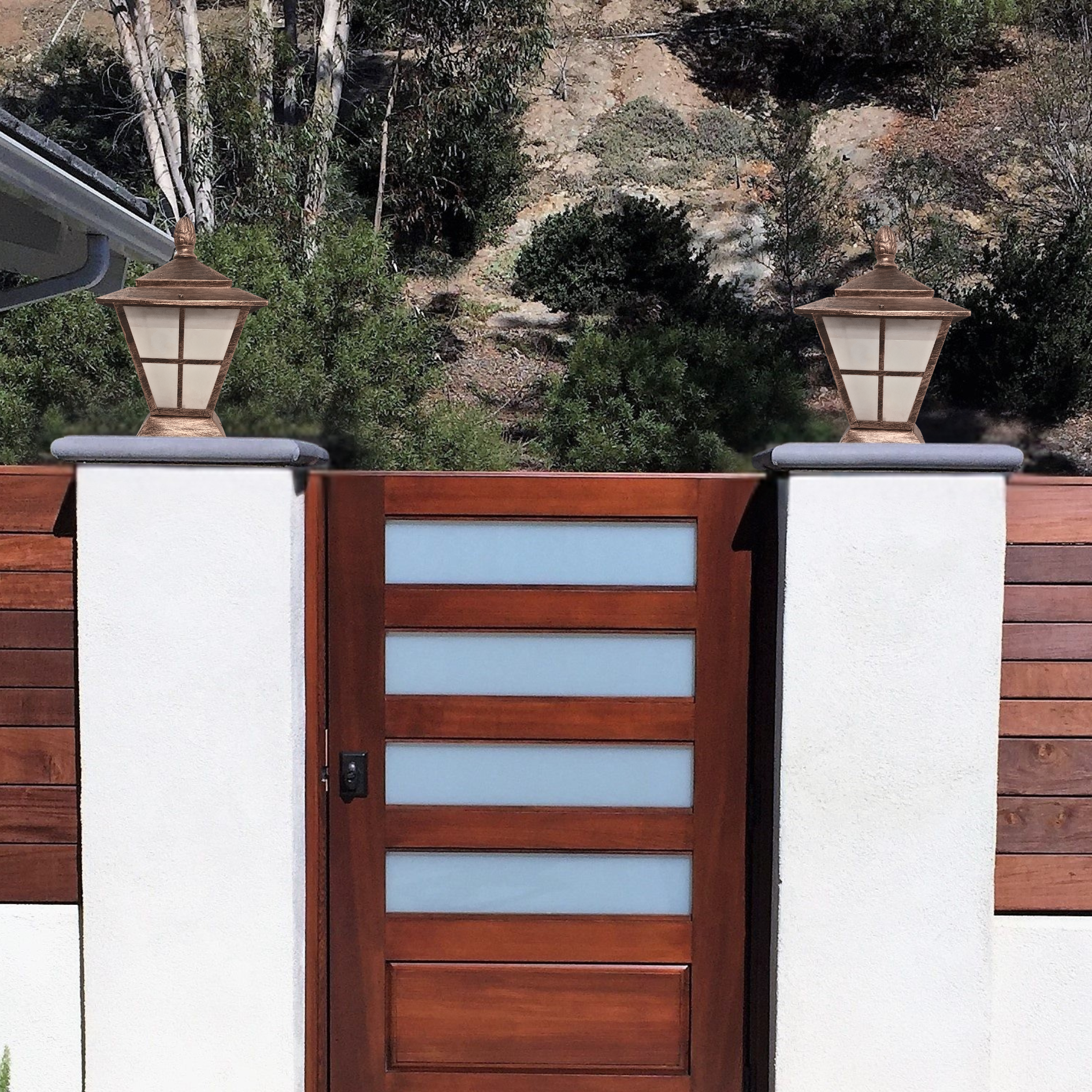 European Outdoor Pillar Light Gate Lamp Aluminum Rustproof