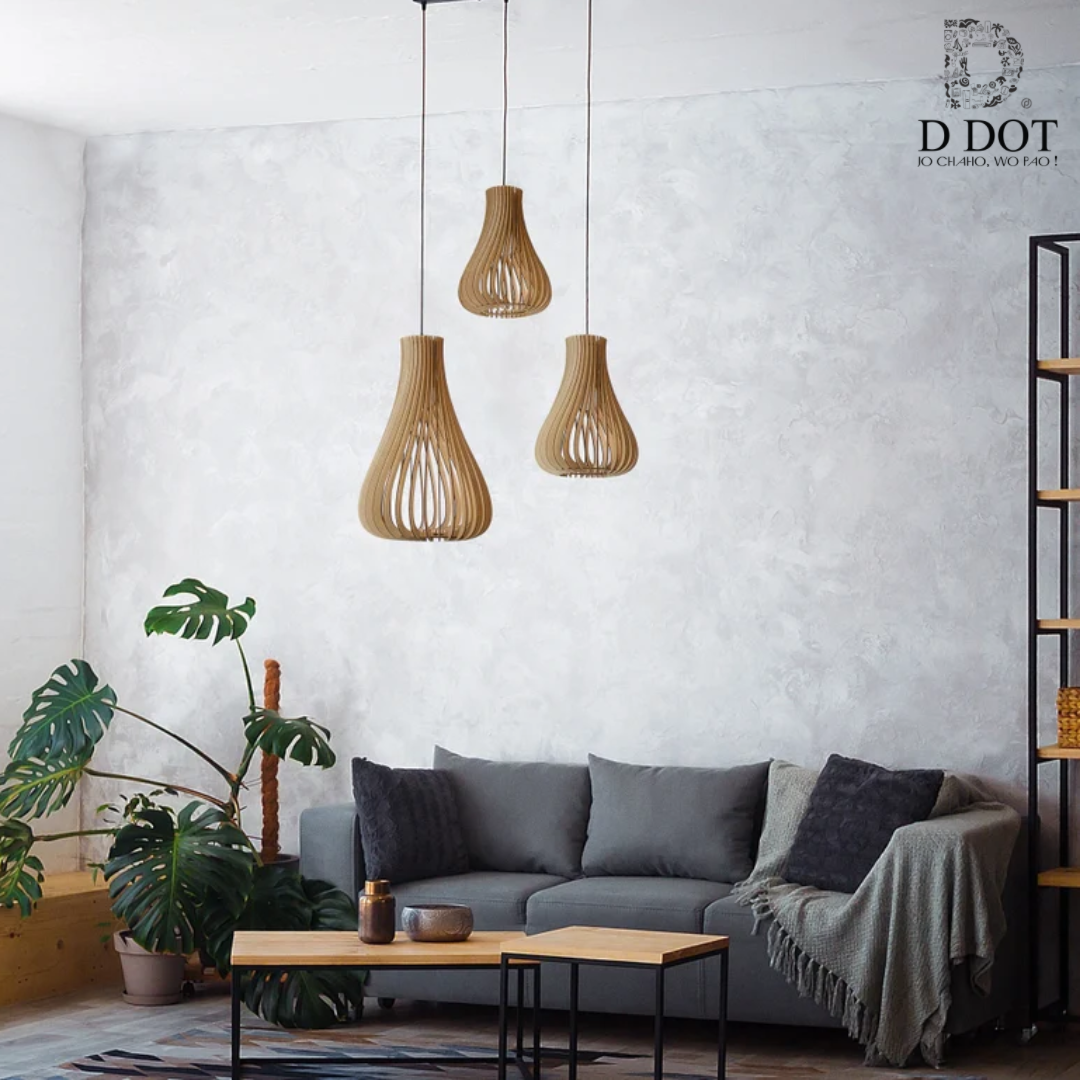 "Natural Bamboo Pendant Light - Eco-Friendly Lighting for Stylish Interiors"