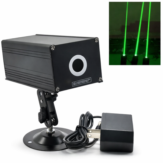 Green visible thick beam laser with long range output
