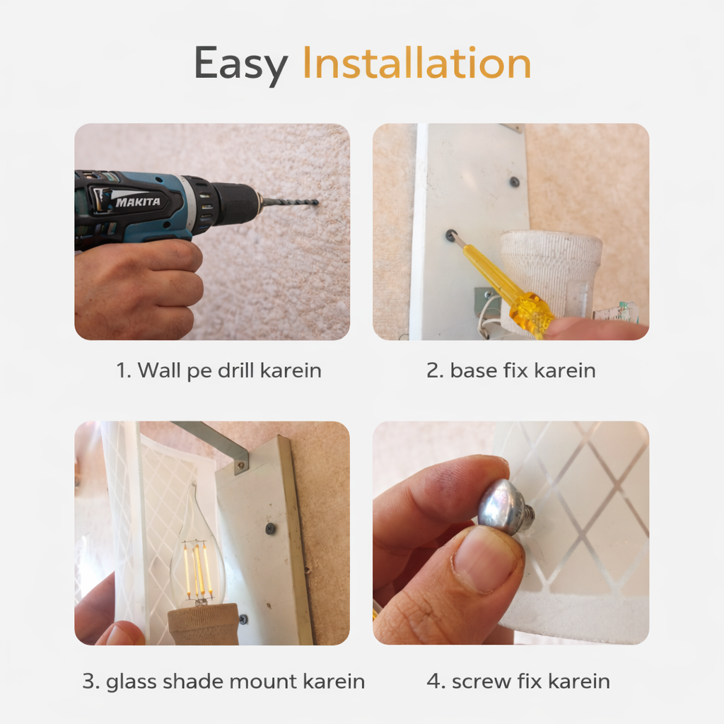 Wall sconce specification image showing textured shade and dimensions