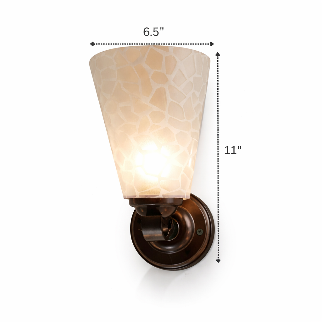 Modern wall sconce with frosted glass for bedroom lighting 2