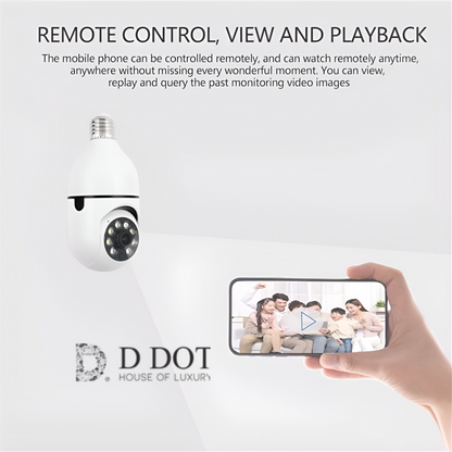 Secure Your Home with a 360° WIFI Smart Light Socket Security Camera - Motion Detection & Two-Way Communication
