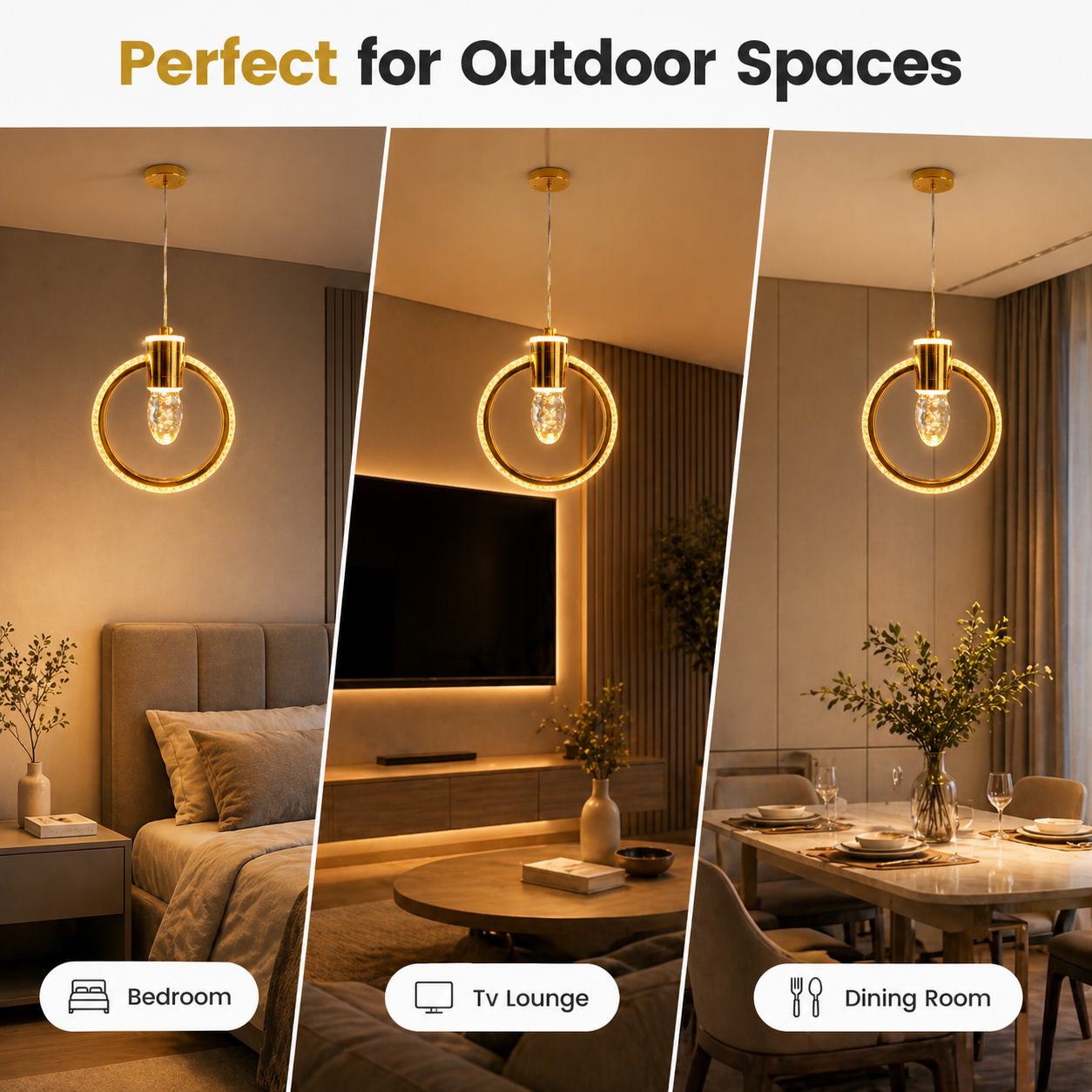decorative ring pendant light for dining room modern décor