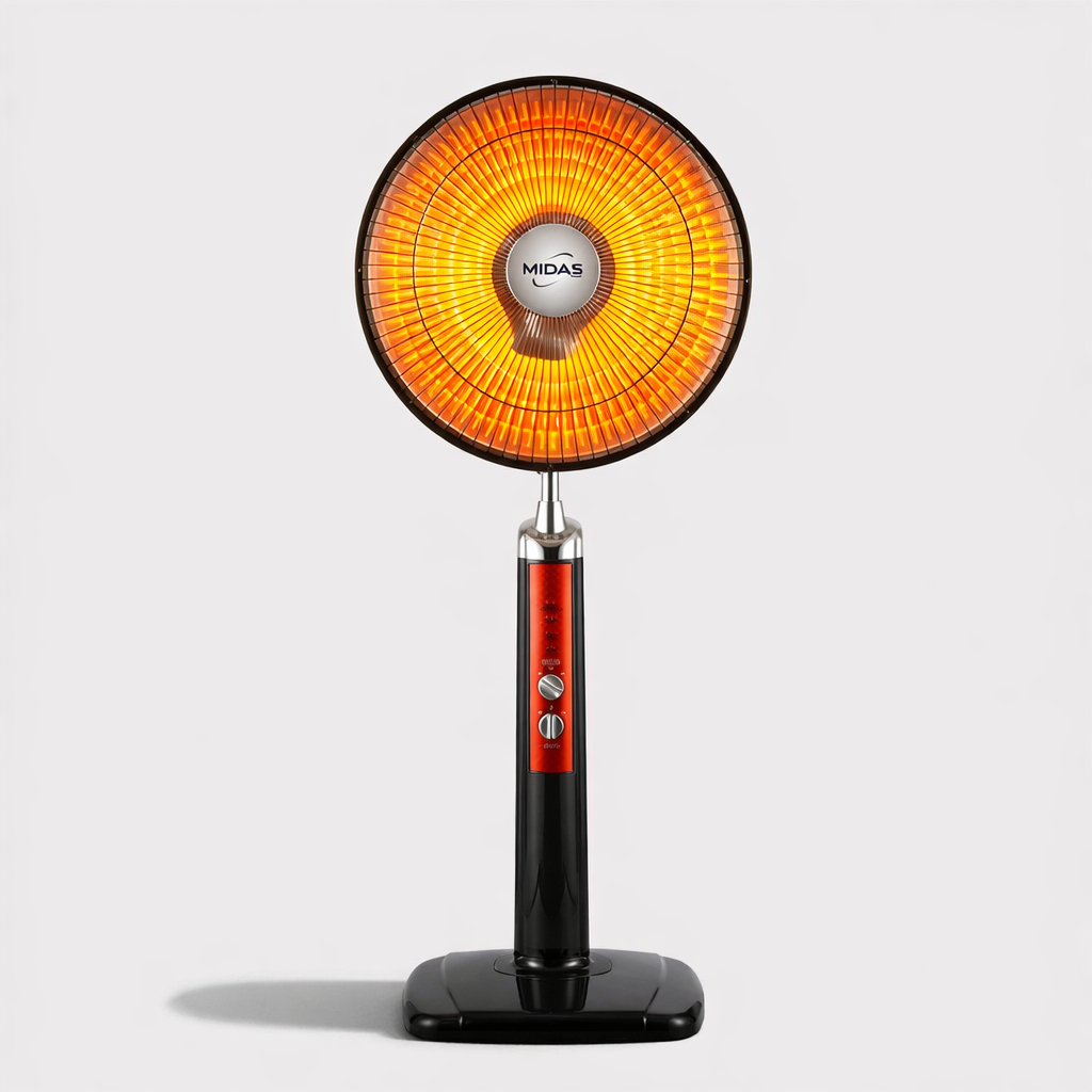 Infrared electric heater with ABS plastic body for indoor heating