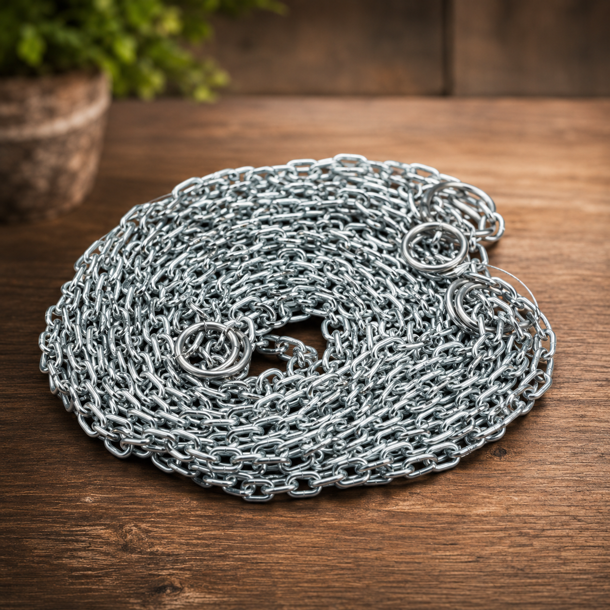 Pendant Light Hanging Steel Chain | Heavy-Duty Metal Suspension Kit