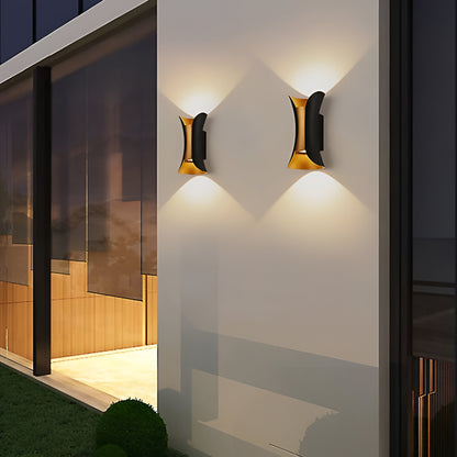 Modern Aluminum Up and Down Wall Sconce - 3000K Warm White Lighting for Hallway, Porch, and Garden"