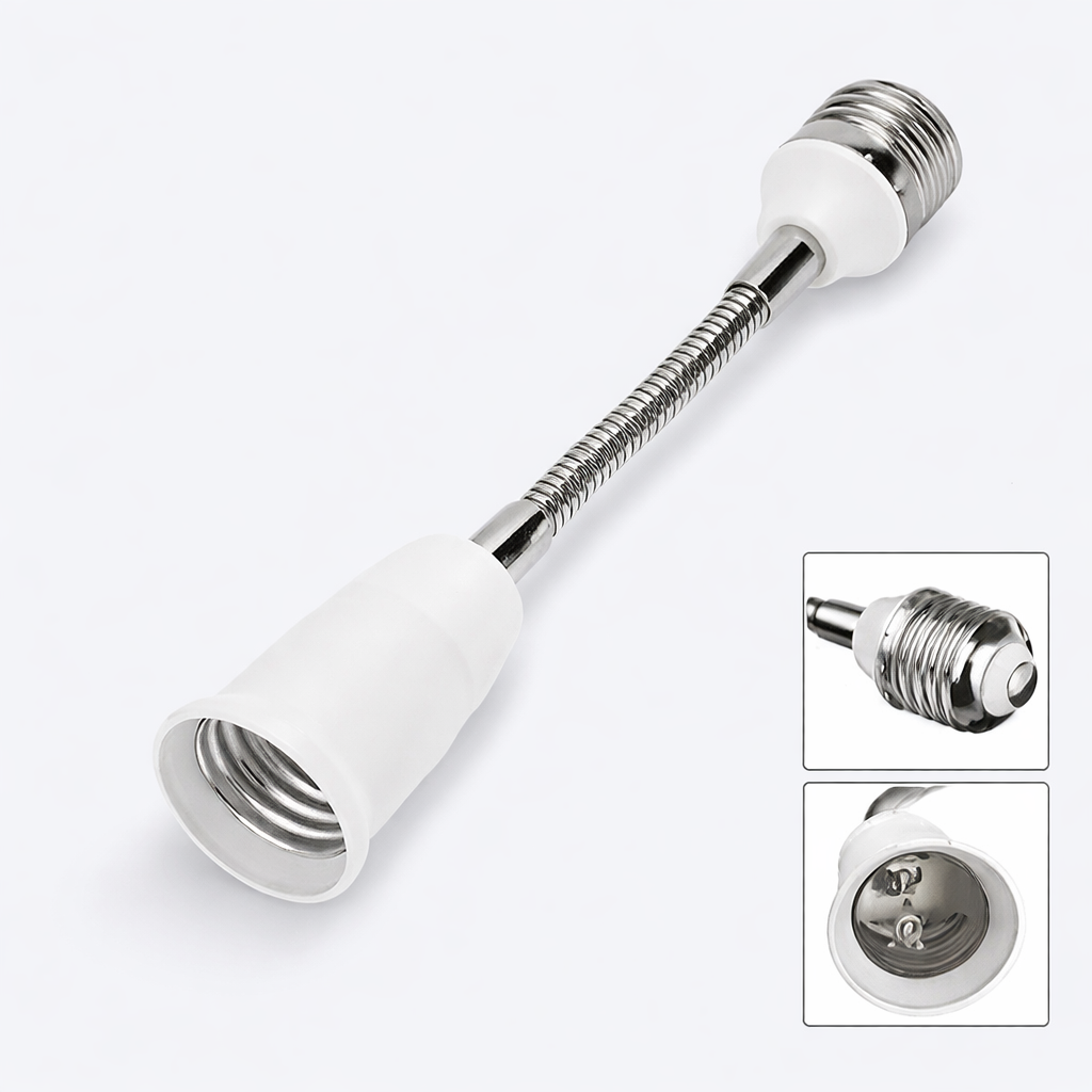 6 inch E27 flexible socket spring adapter