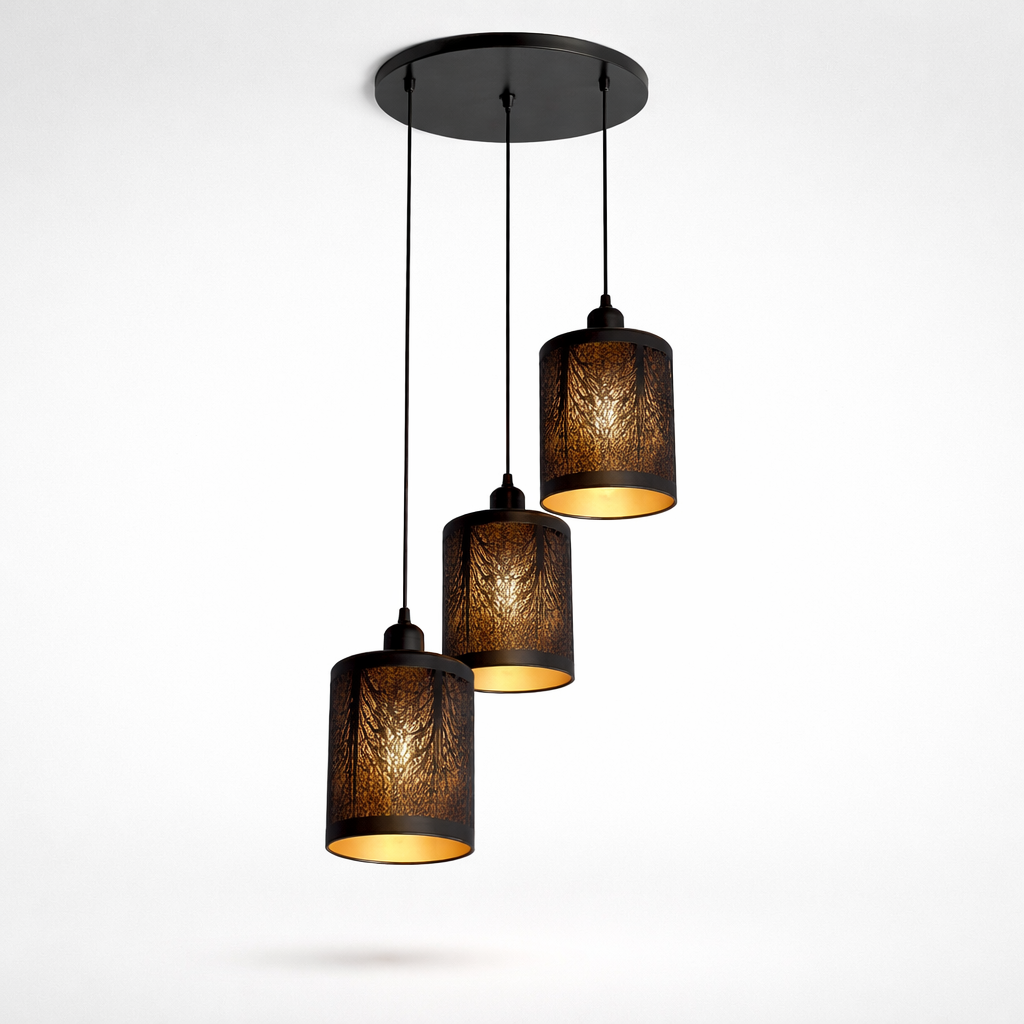 Modern Adjustable Pendant Light Glass Shade Ceiling Lamp