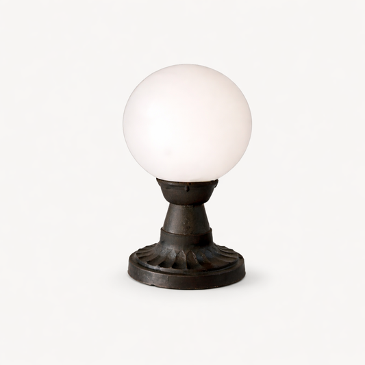 Sphere Outdoor Wall Lamp Post Light with Metal Base