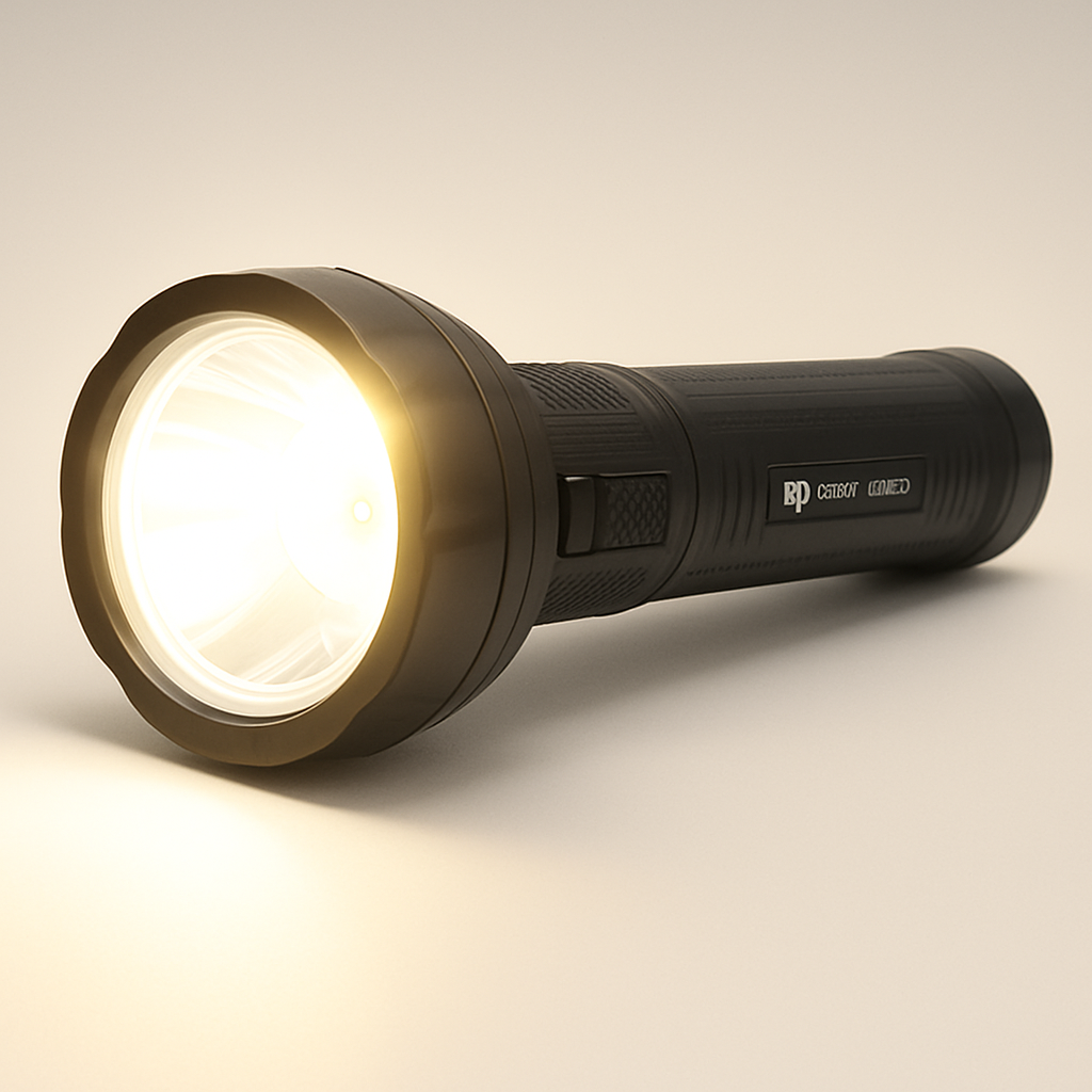 “DP-9002 rechargeable torch light with 1W LED for outdoor use.”