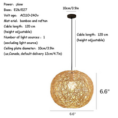Hanging Light Lantern Round Shade Colored Ball Design
