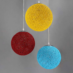 Hanging Light Lantern Round Shade Colored Ball Design