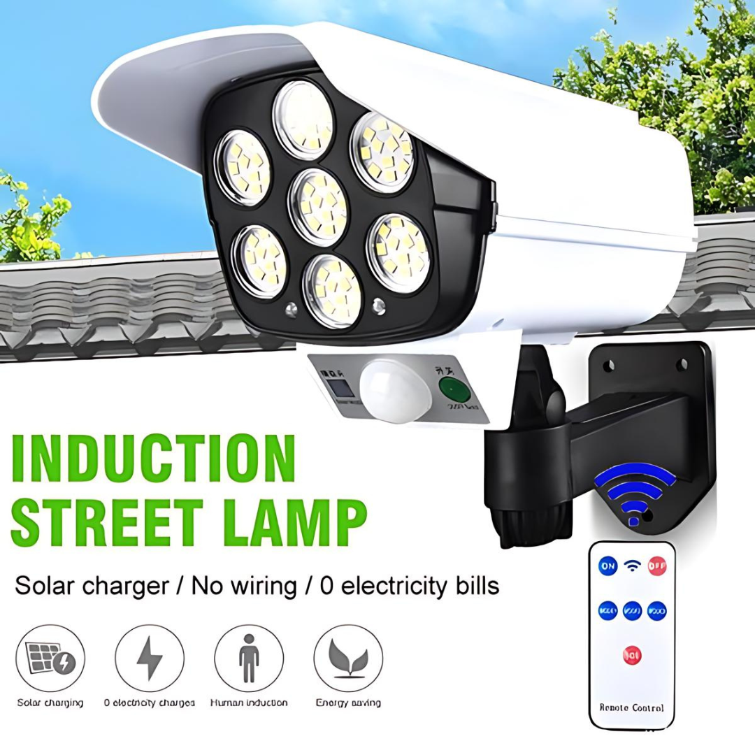 Solar Light with Motion Sensor - Dummy Camera Shaped for Outdoor Security