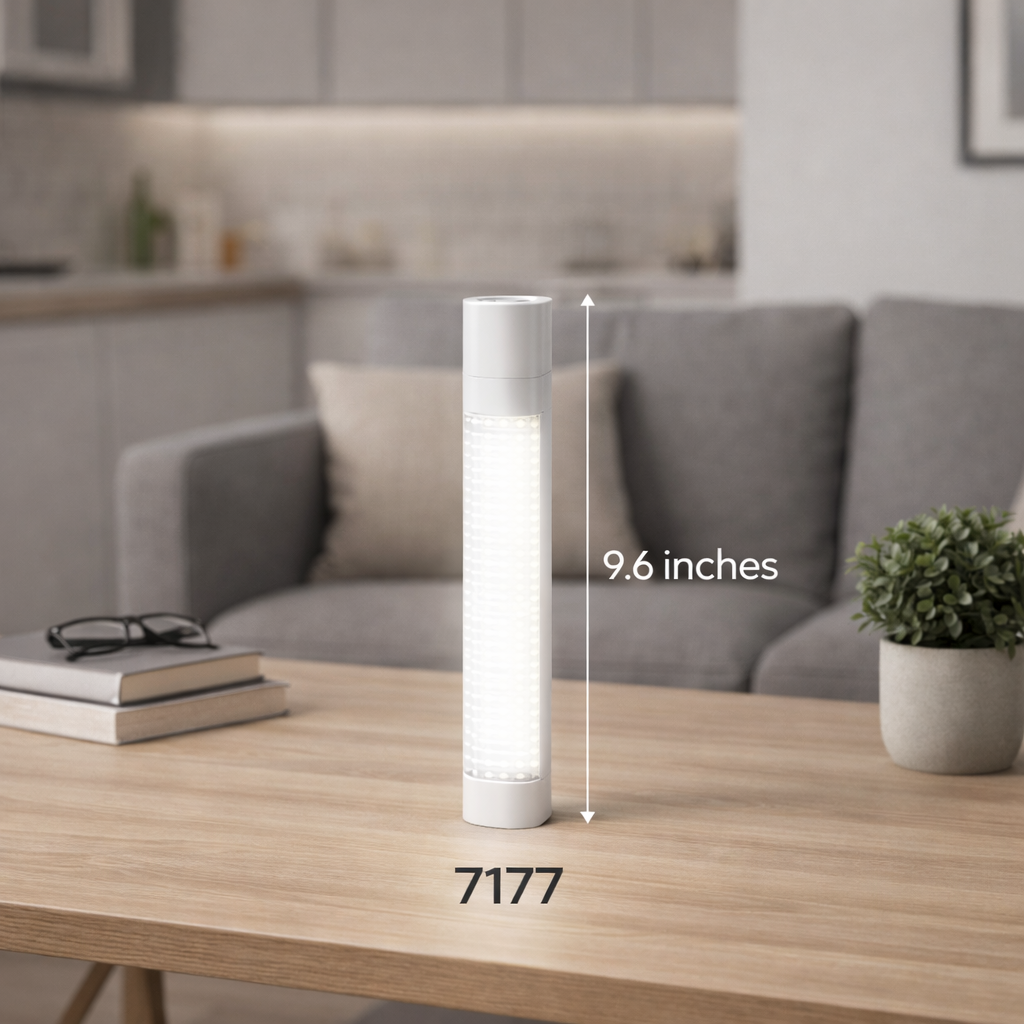 Minimalist LED table lamp with soft ambient illumination