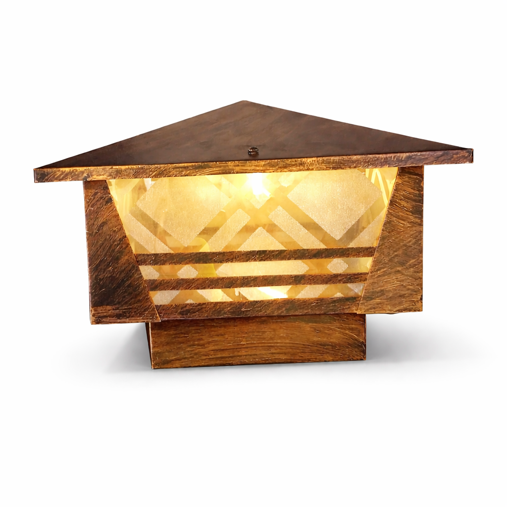 Modern outdoor wall light with frosted glass and metal frame