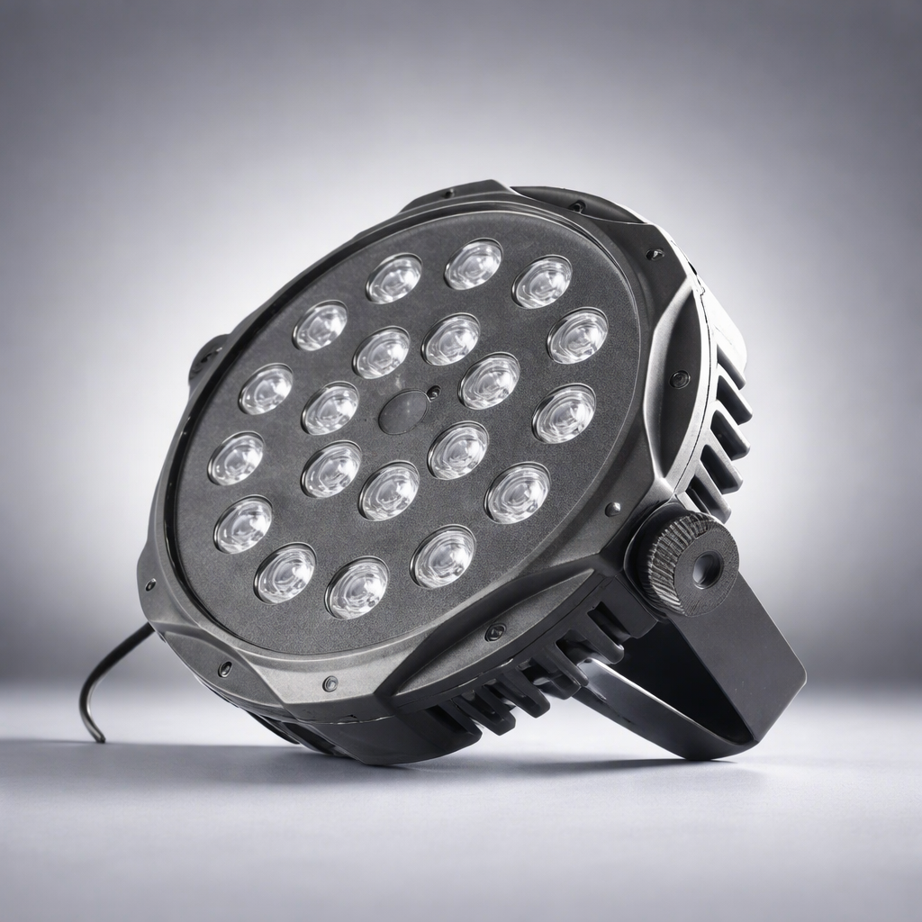 LED light fixture on a gray background