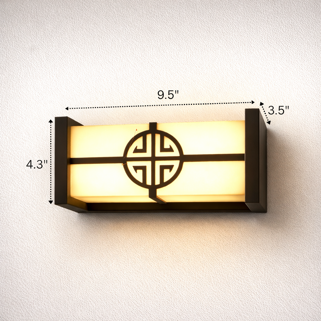 Decorative wall lamp with geometric design for living room