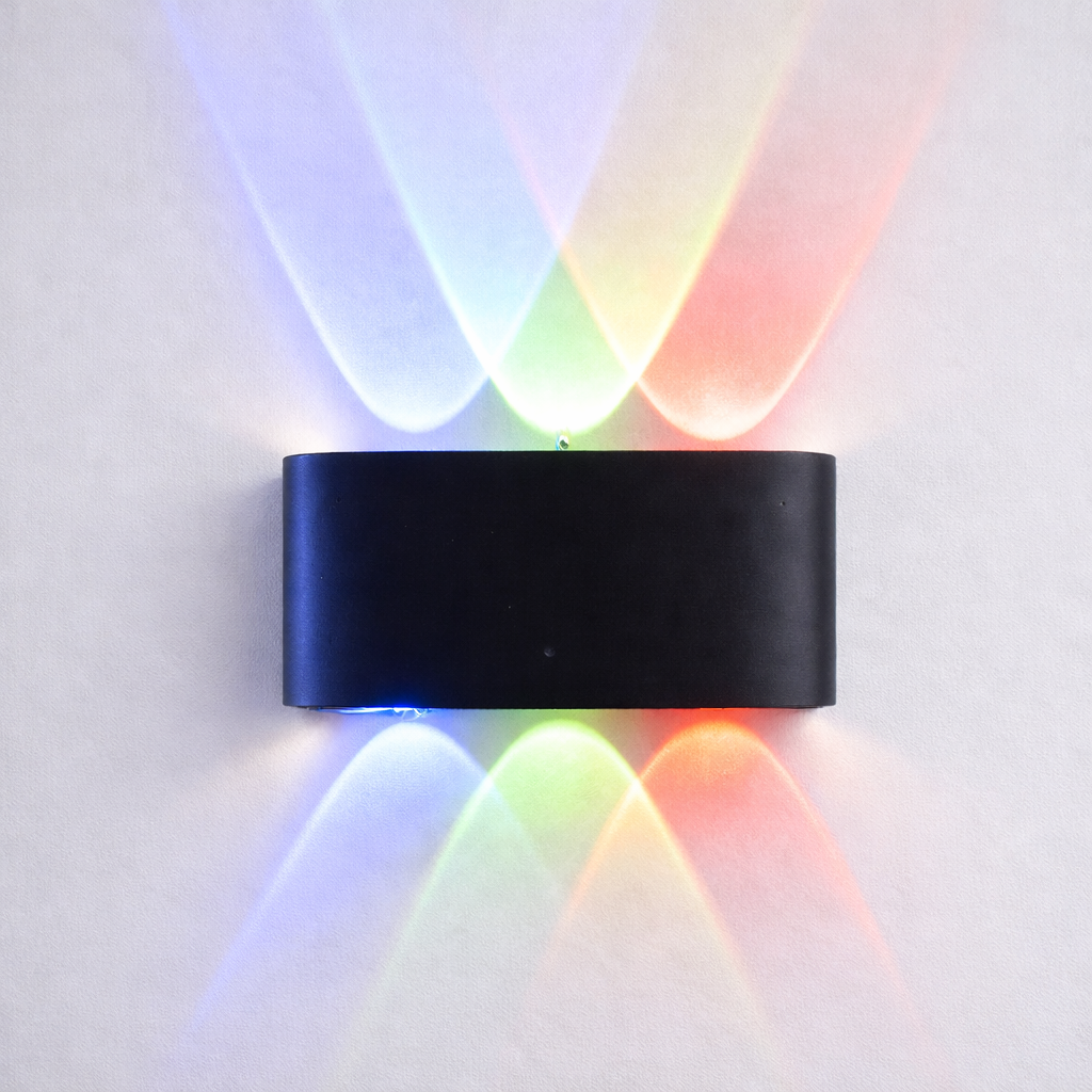 Modern RGB LED wall lamp with colorful up and down lighting